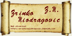 Zrinko Miodragović vizit kartica